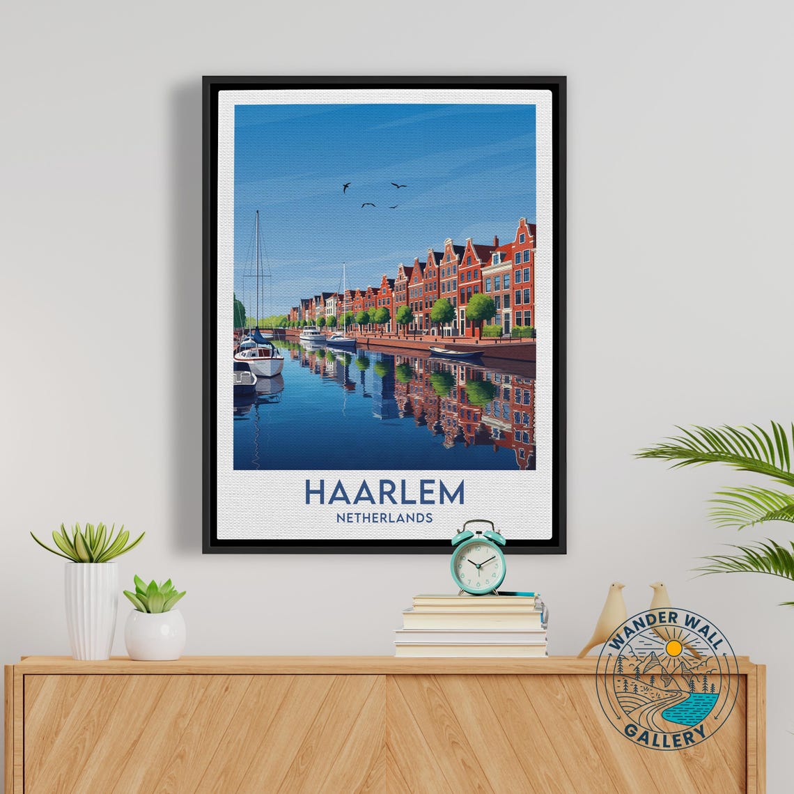 Haarlem Netherlands Canal Gabled Houses Vintage Travel Poster - Image 5
