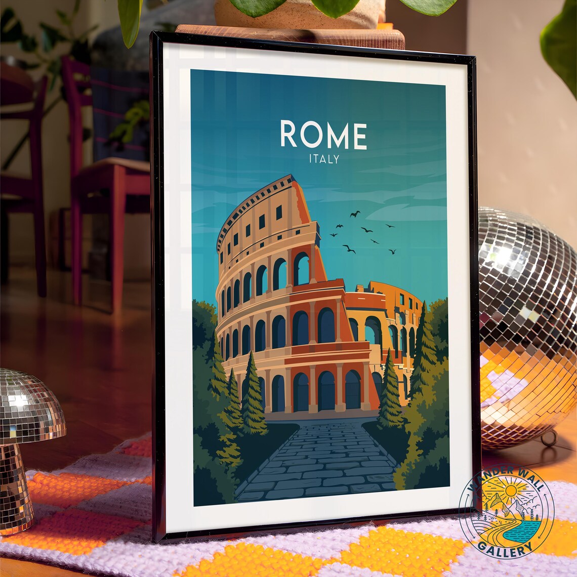 Rome Colosseum Ancient Amphitheater Italy Vintage Europe Travel Poster - Image 4