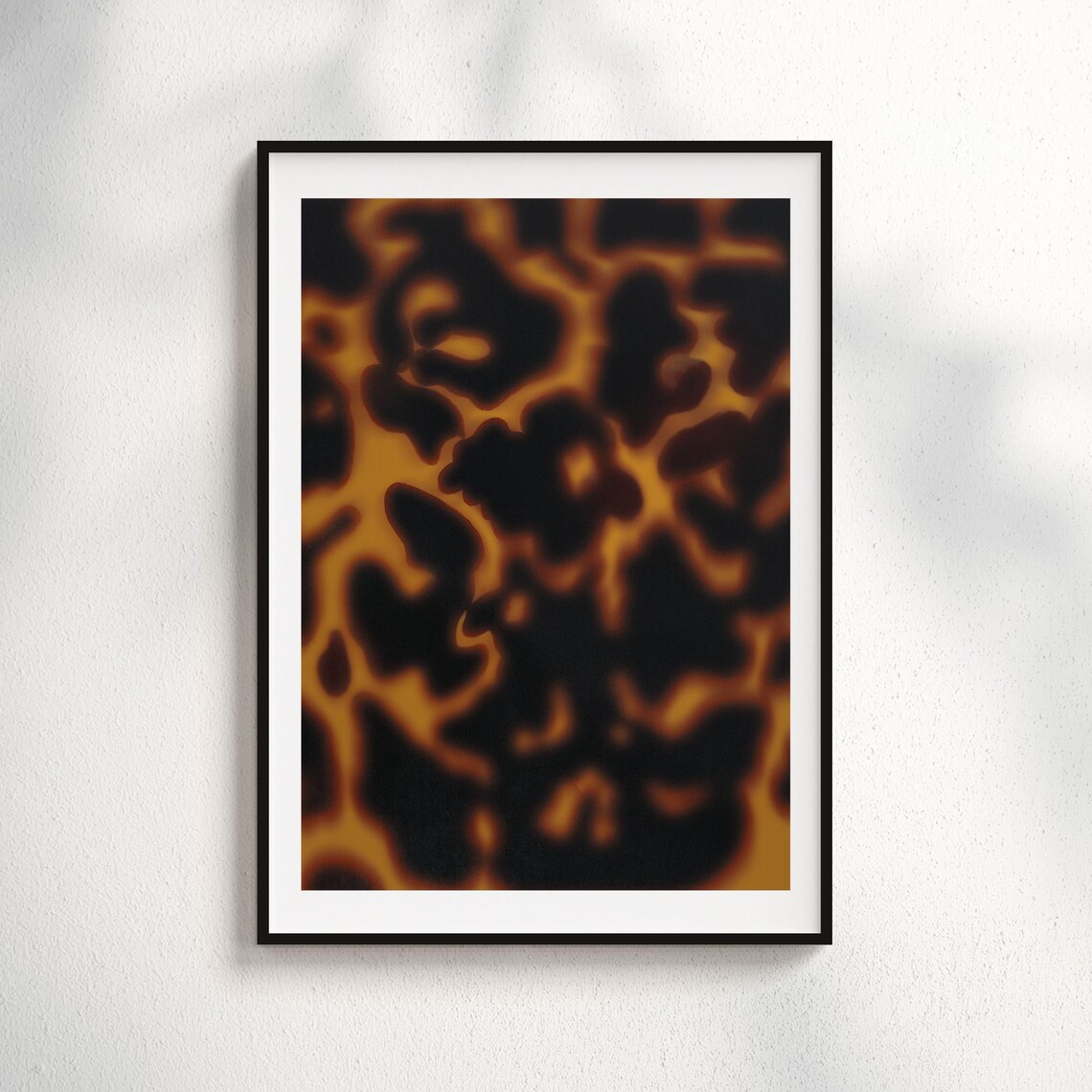 Amber Abstract Art Print, Warm Brown Decor