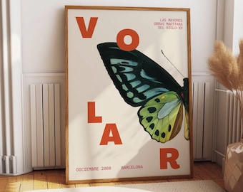 Butterfly Symphony Modern Barcelona Home Office Wall Art Decor 20th Century Masterpieces Exhibition Poster Ideal Housewarming Gift