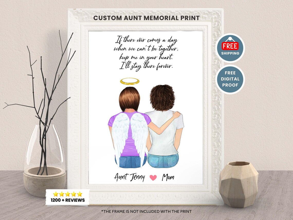 Sister Memorial Print, Remembrance Gift Art Print