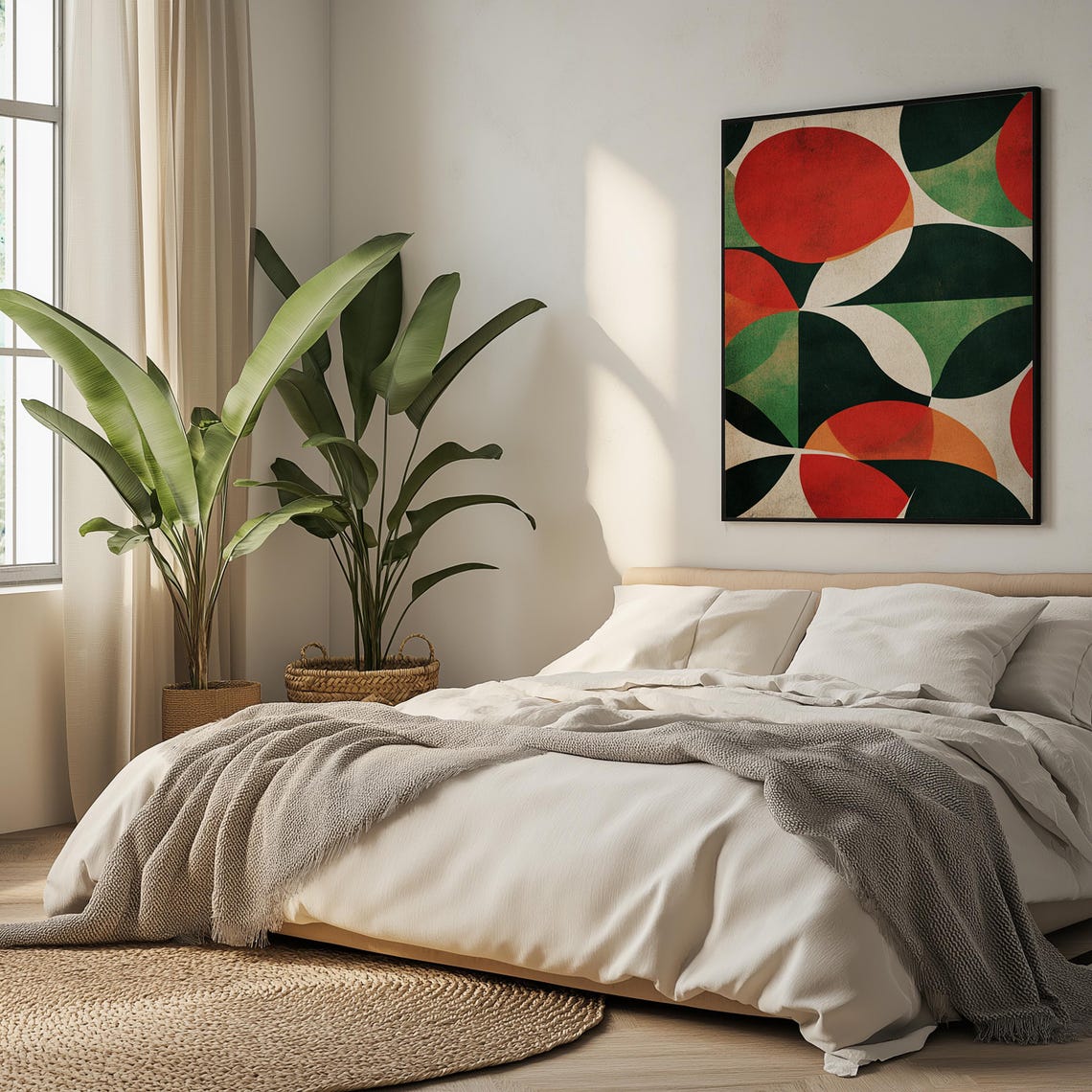 Mid Century Modern Circles Retro Geometric Bold Pattern Wall Art - Image 5