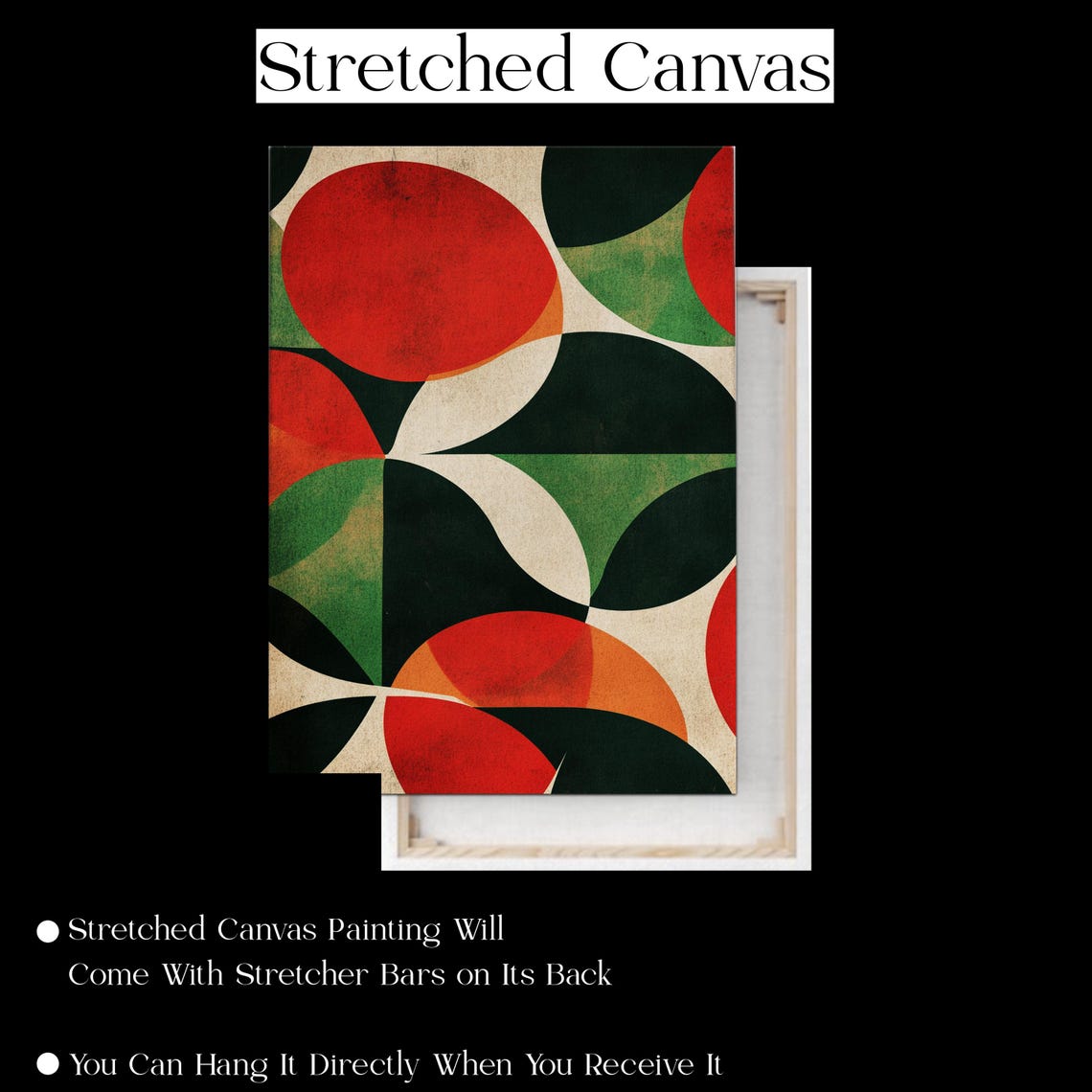 Mid Century Modern Circles Retro Geometric Bold Pattern Wall Art - Image 2
