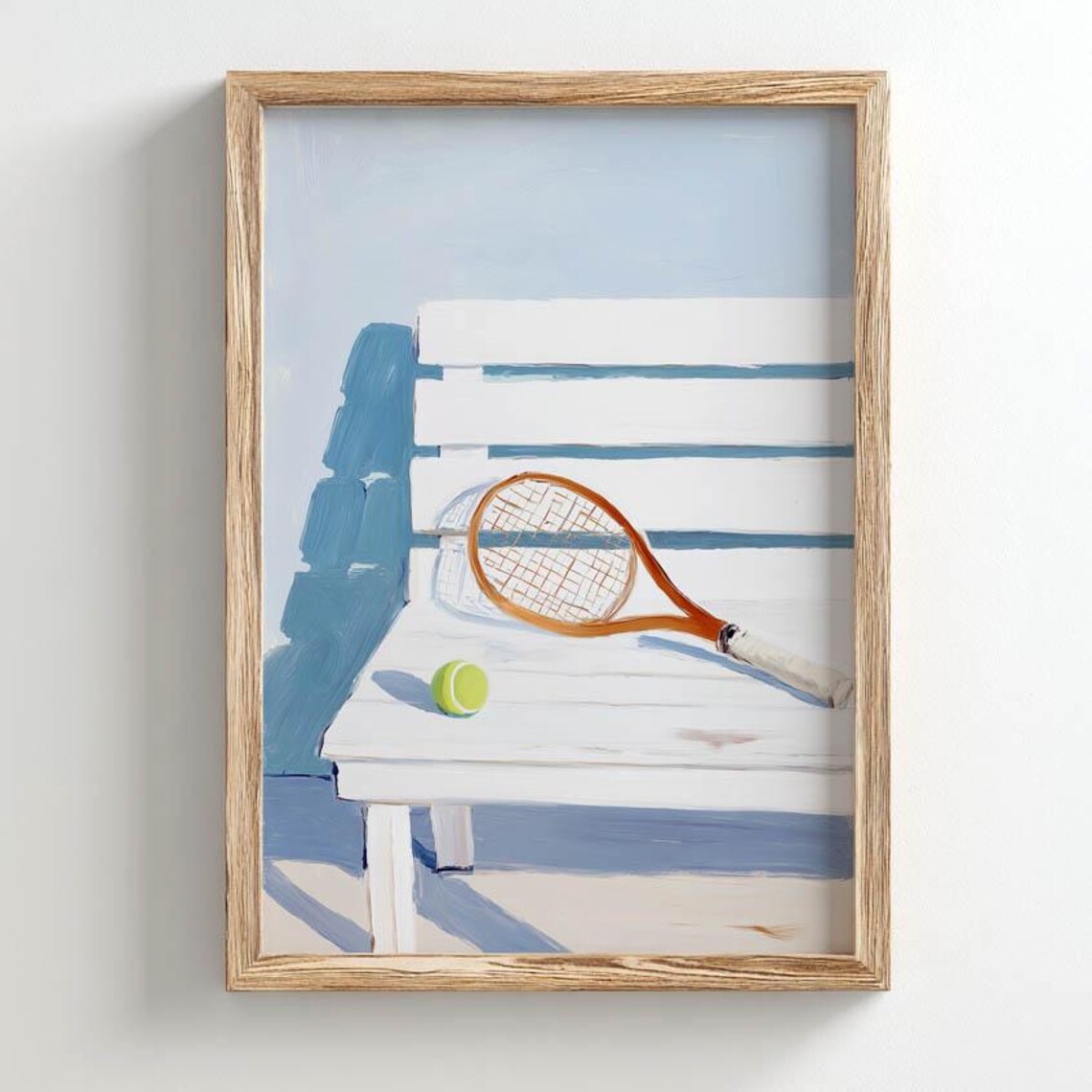 Vintage Tennis Racket And Ball Poster Print
