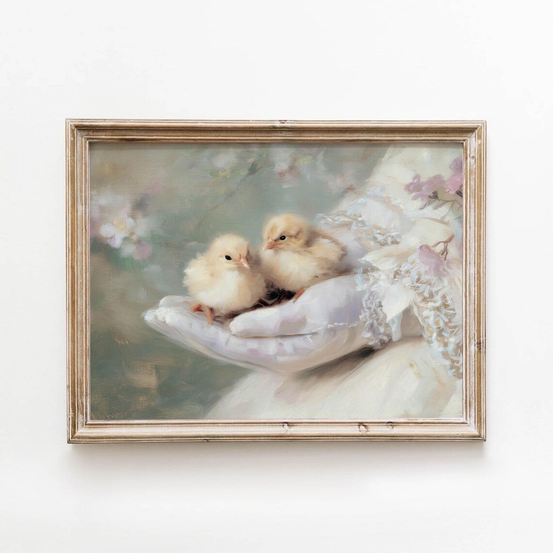 Coquette Chicks Vintage Art Print, Nursery Decor