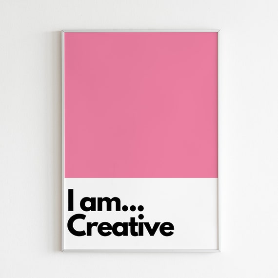 I Am Creative, Kids Bedroom Nursery Art Print