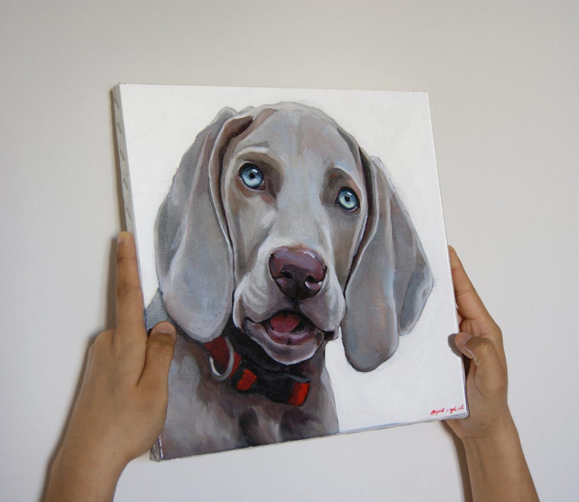 Custom Portrait Personalized Pet Art Memorial Art Dog Portrait Nursery Art Painting Cats Pet Art Painting Dog Pet Portrait Pet Gift - Image 3
