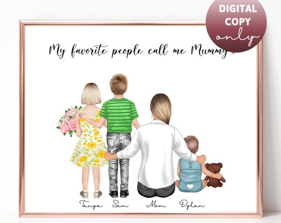 My Favorite People Call Me Mummy Custom Family Gift Portrait Poster