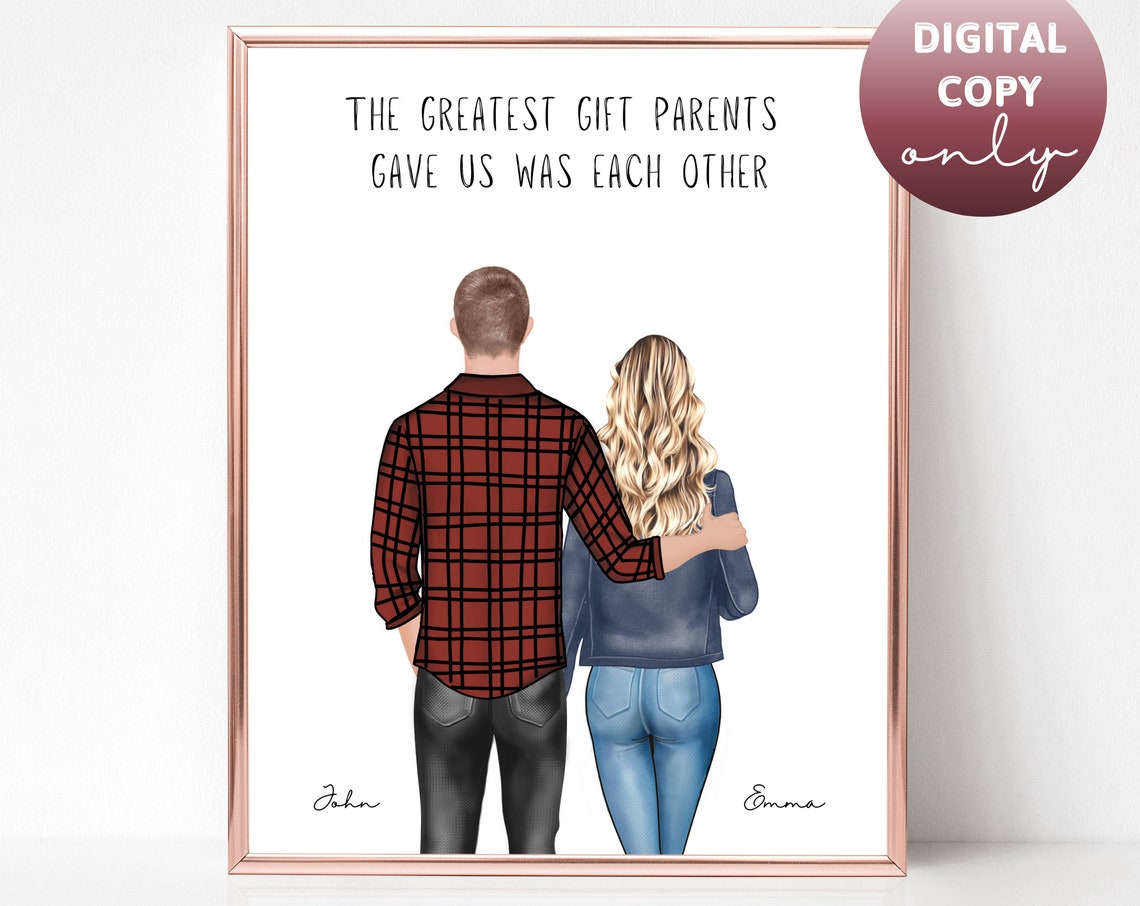Brother and Sister Red Plaid Shirt Greatest Gift Parents Quote Poster