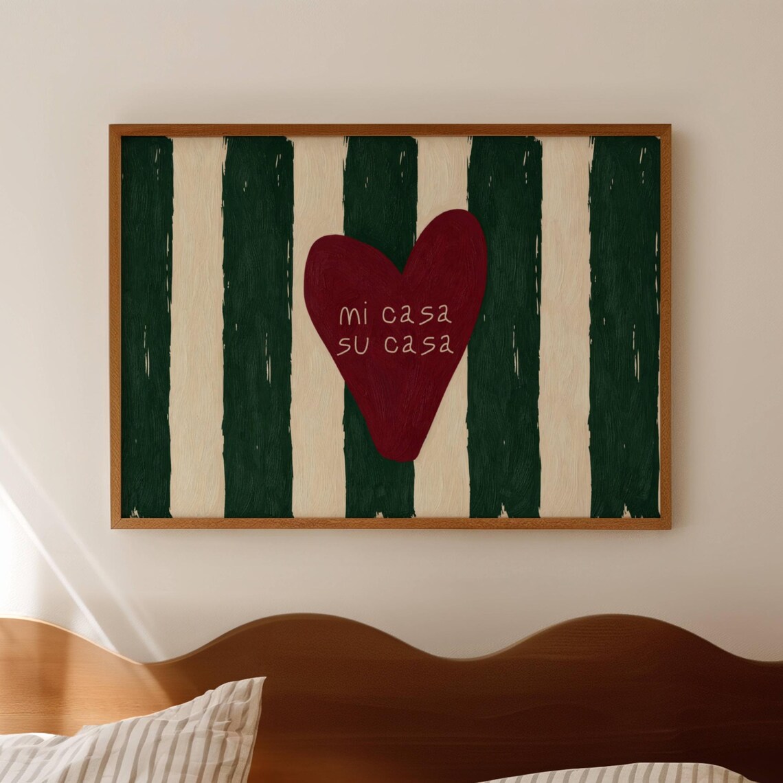 Mi Casa Su Quote Print, Mid-Century Retro Poster