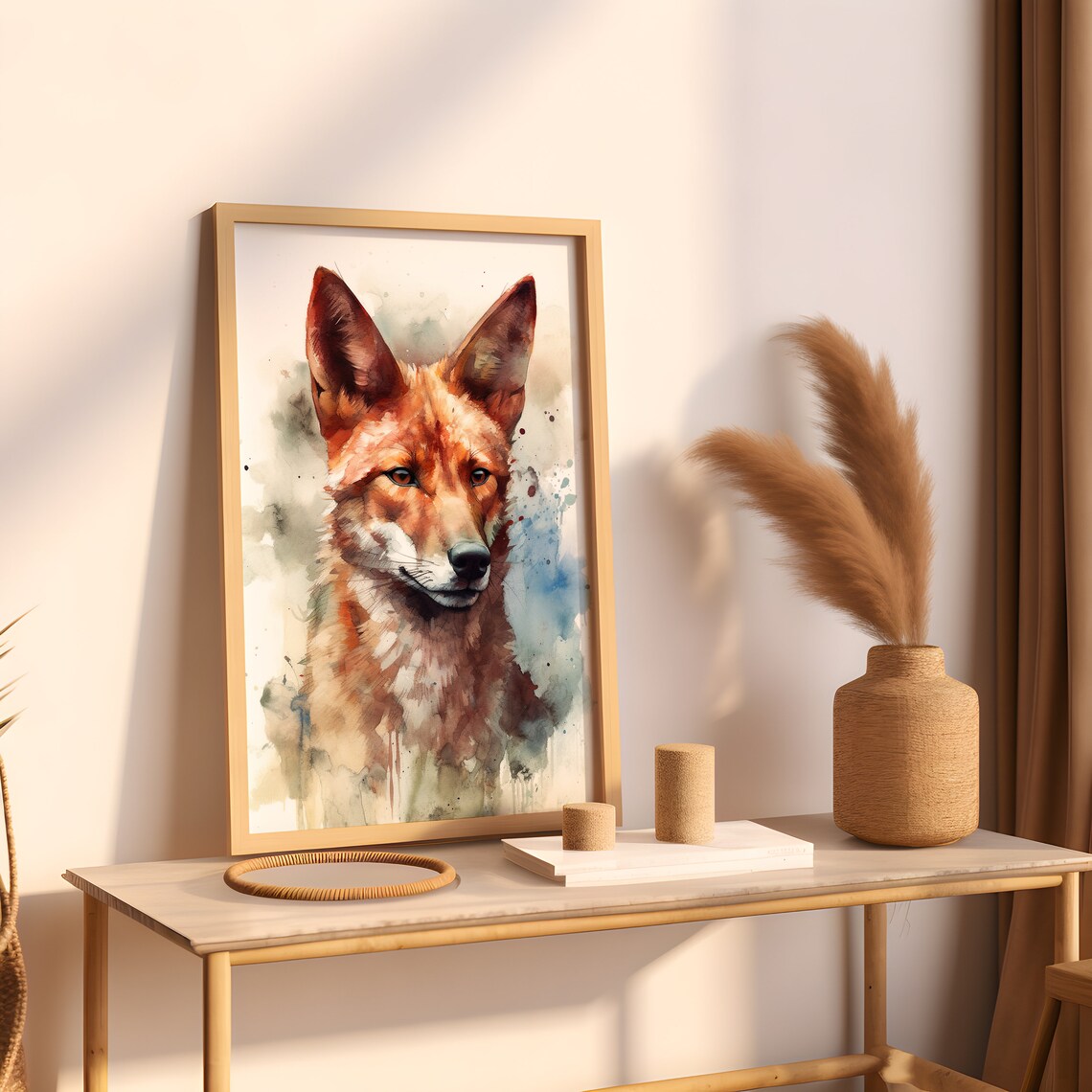 Red Fox Watercolor Animal Portrait Woodland Wildlife Art Poster - Image 4