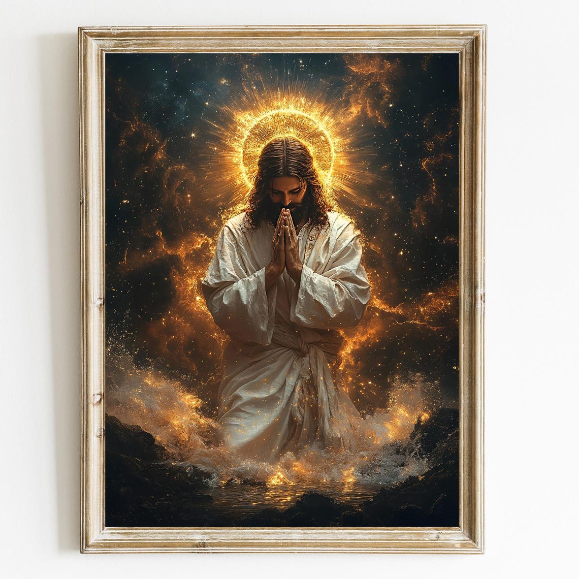 Jesus Portrait Jesus Wall Art Christs Embrace Jesus Art Lord Jesus Christ Jesus Picture Jesus Watercolor Religious Art Praying Art