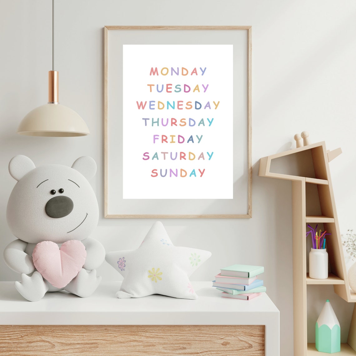 Days of the Week Learning Educational Kids Classroom Decor Poster - Image 3