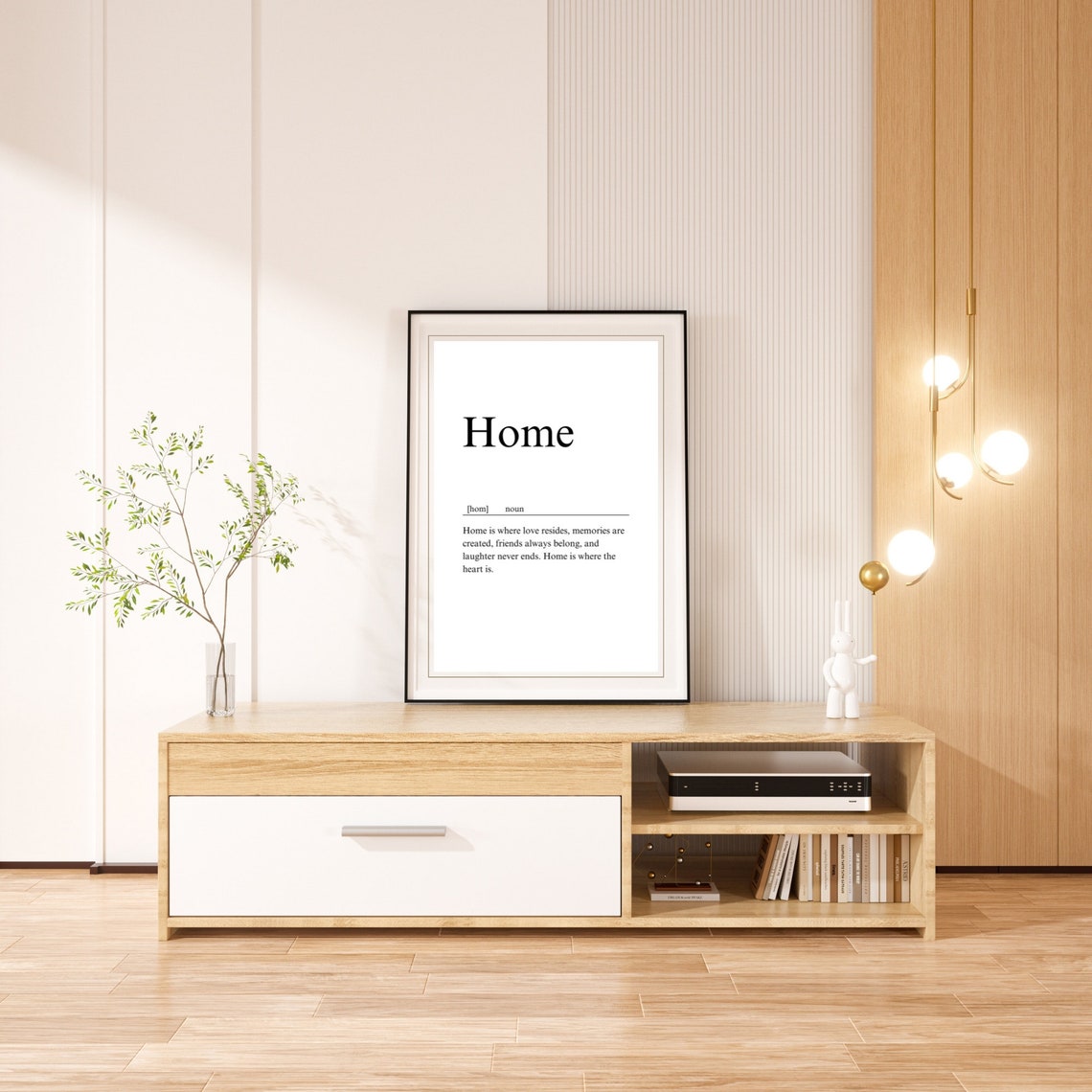 Home Definition Noun Housewarming Minimalist Quote Art Poster - Image 3