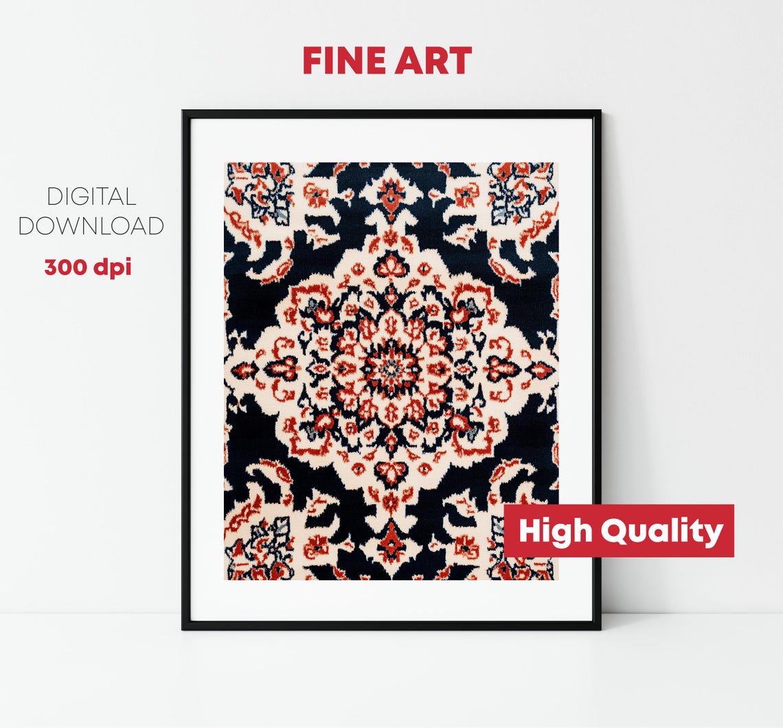 Vintage Textile Wall Art Antique Tapestry Print Modern Farmhouse Eclectic Art Print Wall Decor - Image 2