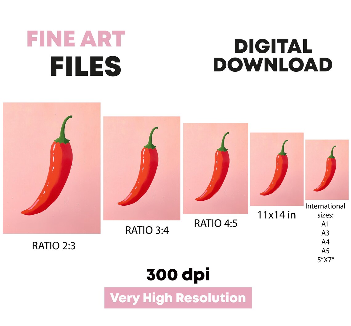 Hot Pepper Art Vegetable Wall Print Vegetable Poster Cozy Art For The Kitchen Home Decorating Gift - Image 5