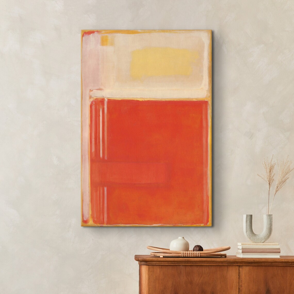Mark Rothko Orange Over Beige, Modern Art Poster