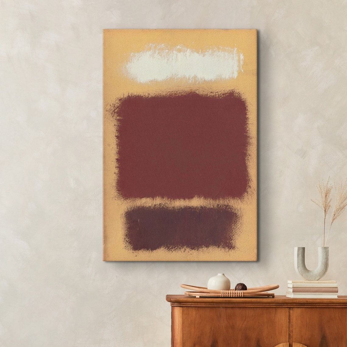 Mark Rothko Claret Red Over Beige Print Mark Rothko Paintings Exhibition Poster Modern Art Expressionism Abstract Wall Art