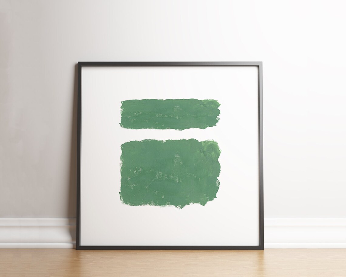 Abstract Green Scandinavian Wall Art Print - Image 2