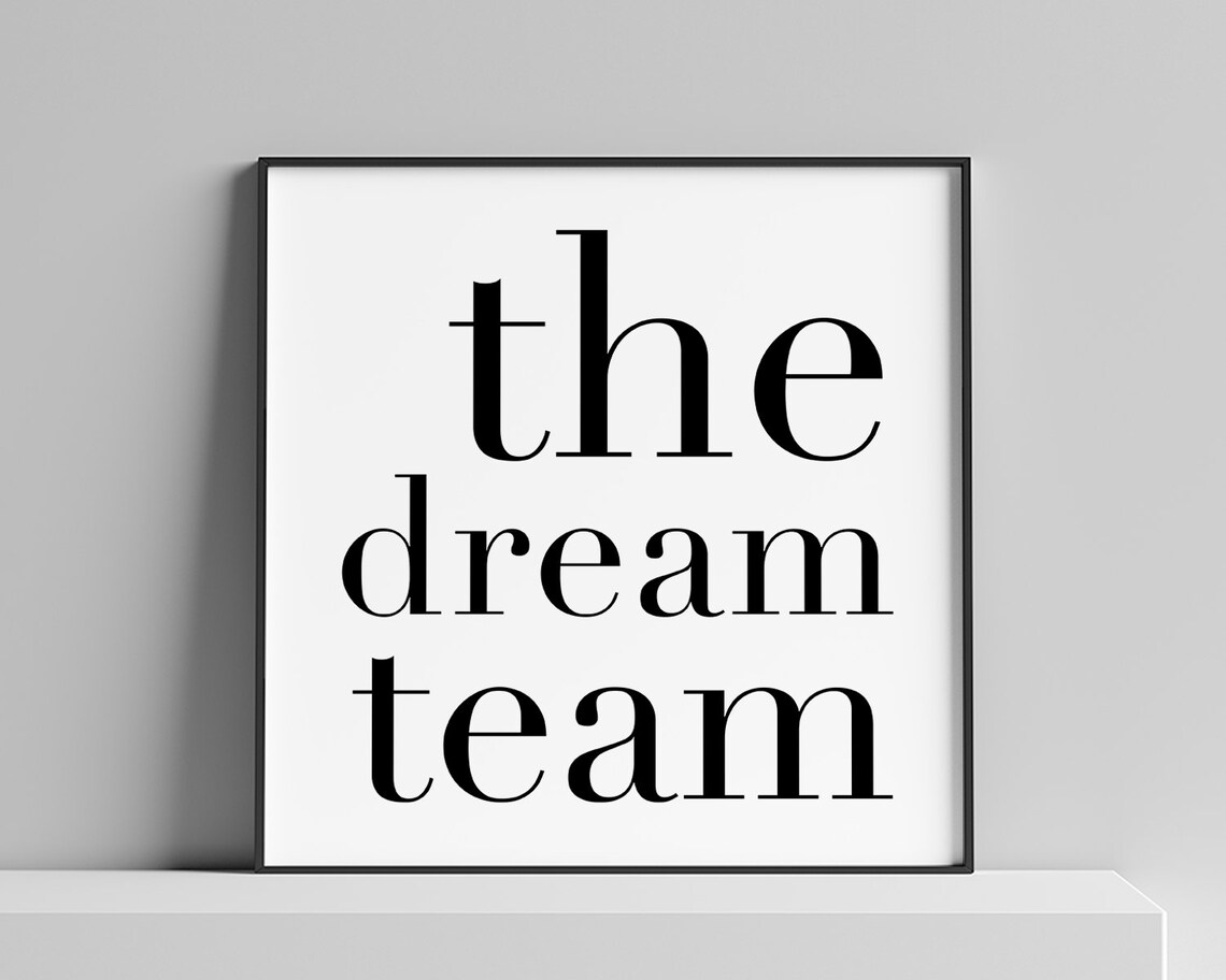 Dream Team Family Quote, Minimalist Art Print - Image 2