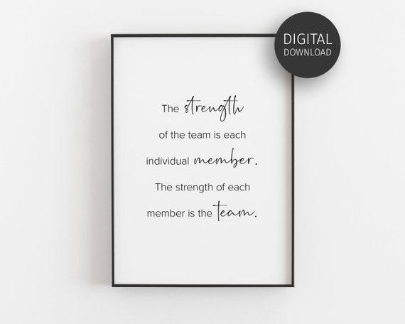 Teamwork Quote Office Motivation Work Staff Poster