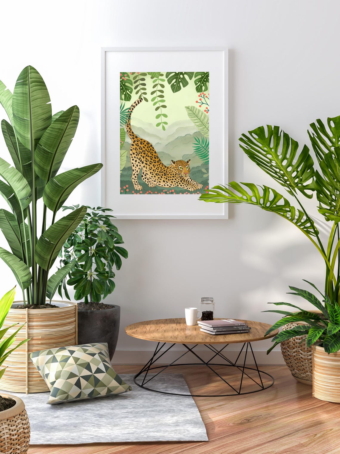 Leopard Art Print, Jungle Illustration Nursery Decor - Image 2