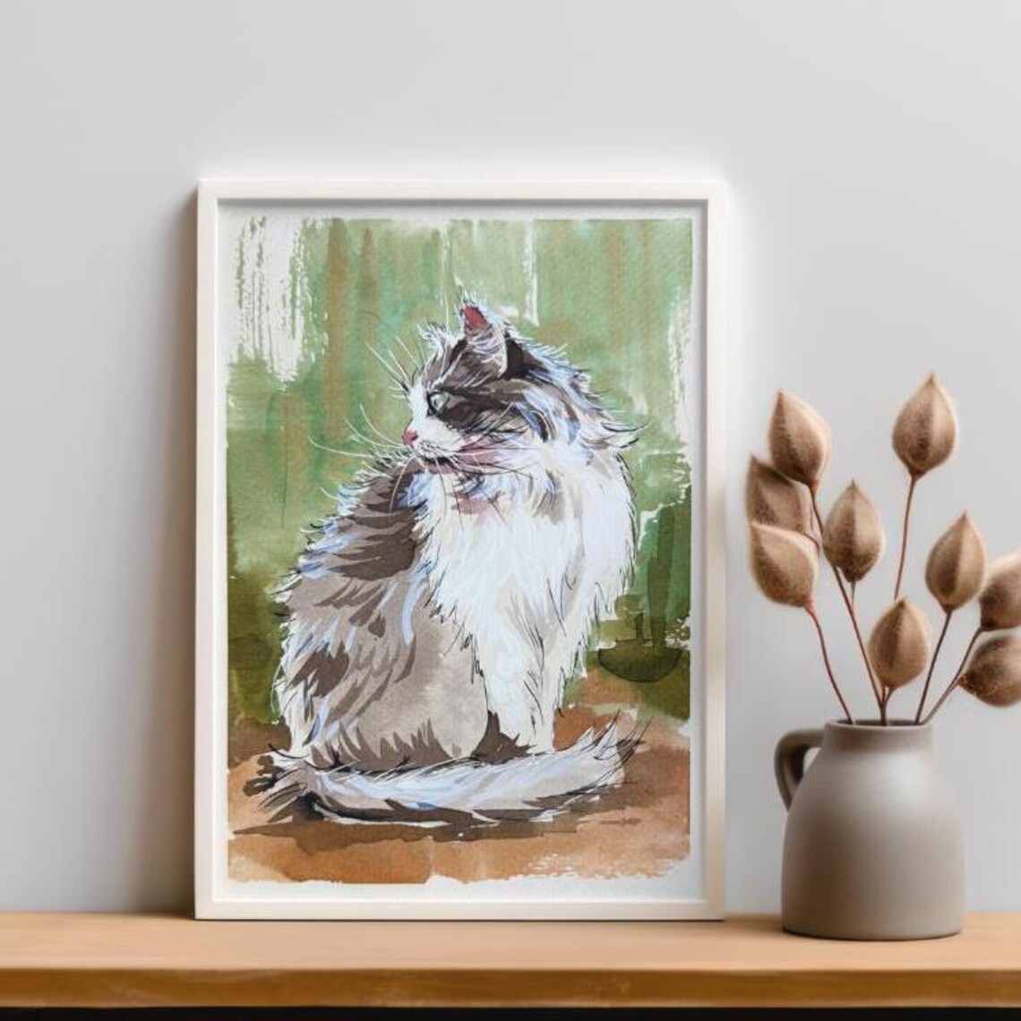 Watercolor Cat Painting - Cat Art Print - Image 3