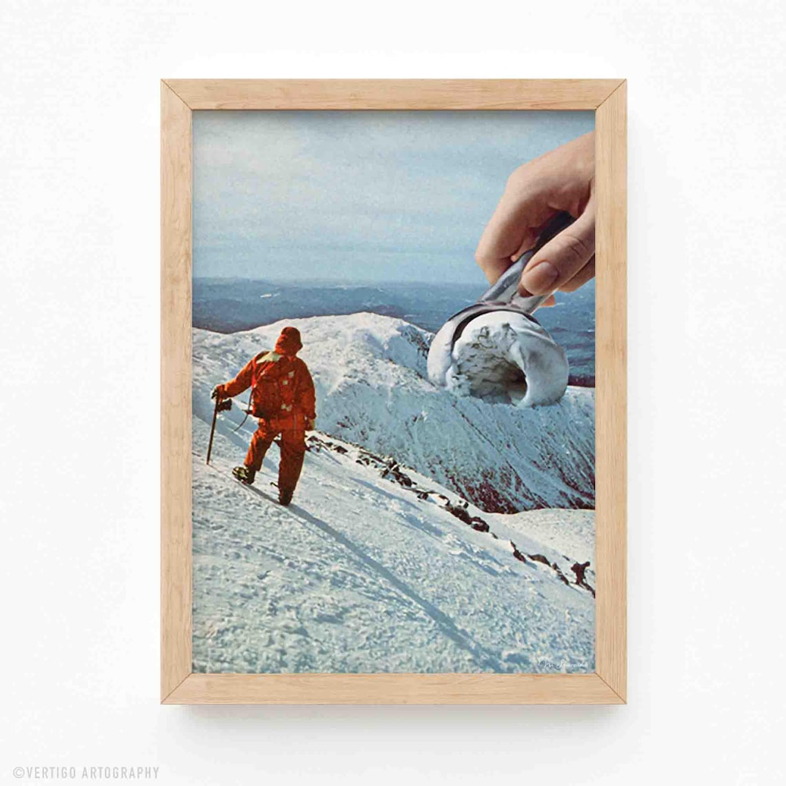 Ice Cream Mountain Art Print, Surreal Kitchen Decor