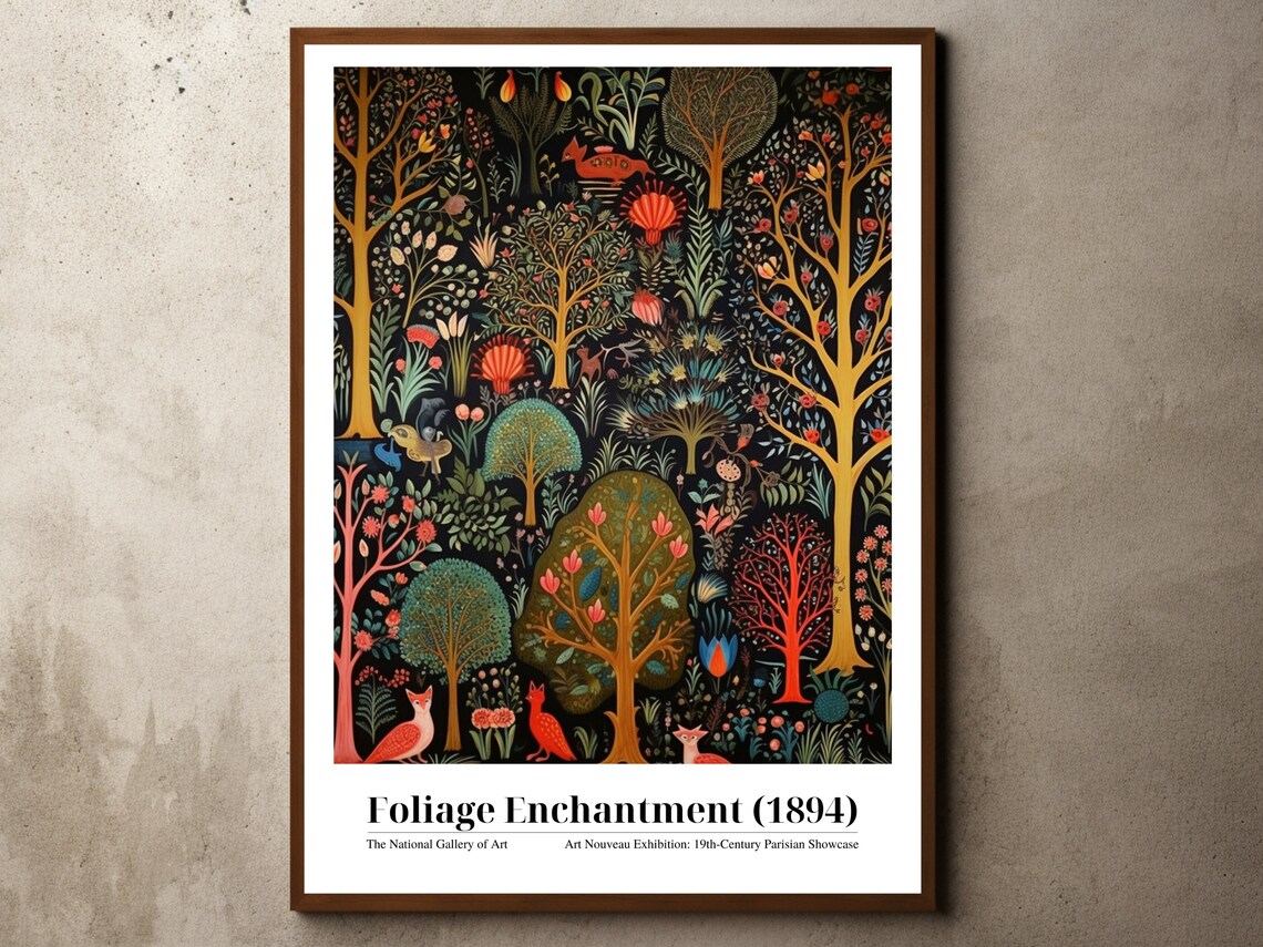 Foliage Enchantment 1894 Dark Forest Exhibition Gallery Art Poster
