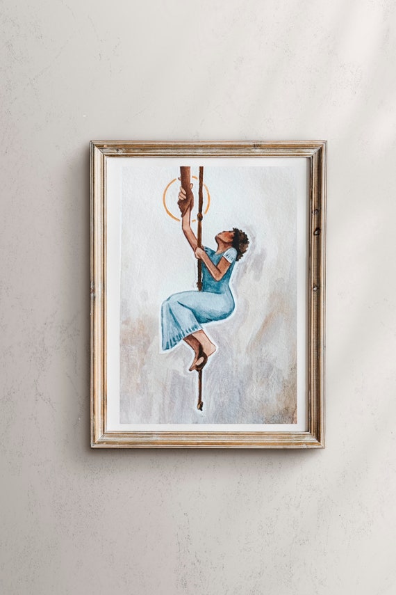 Holding On, Mental Health Faith Art Print