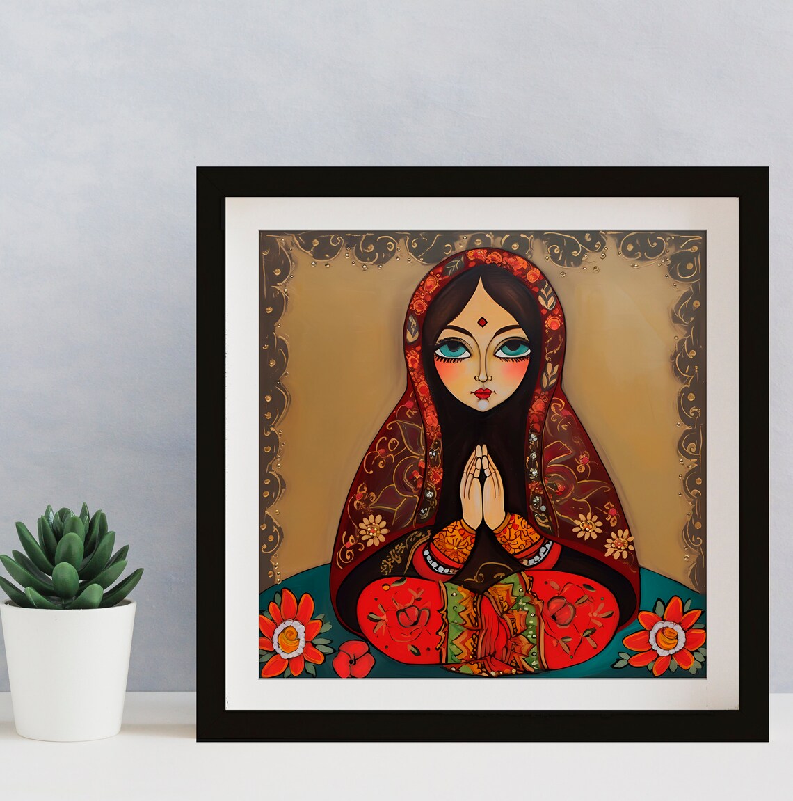 Russian Egg Doll Painting, Matroshkya Goddess