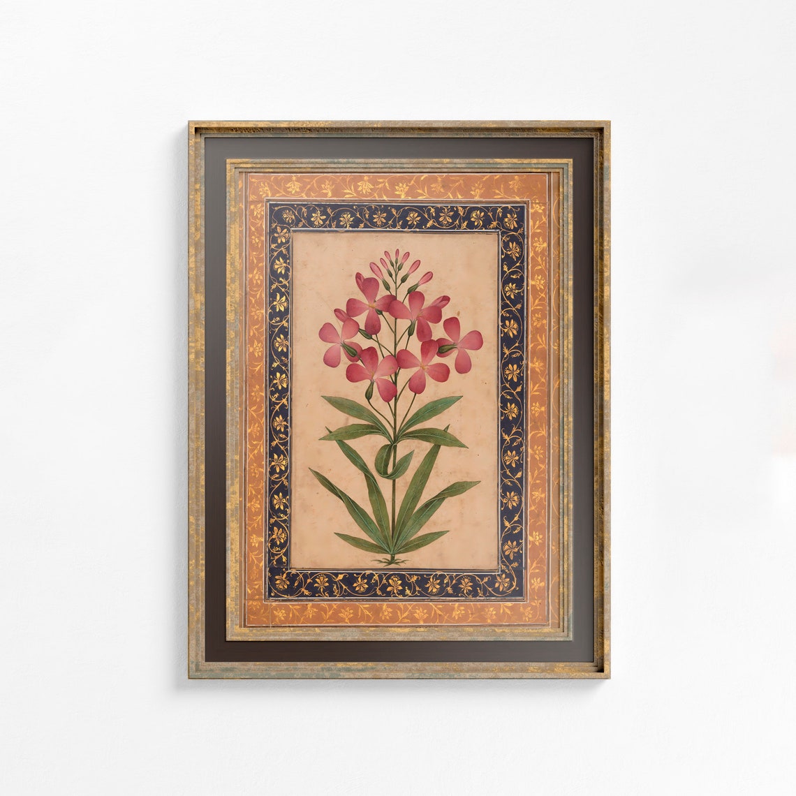 Vintage Geranium Floral Art Poster
