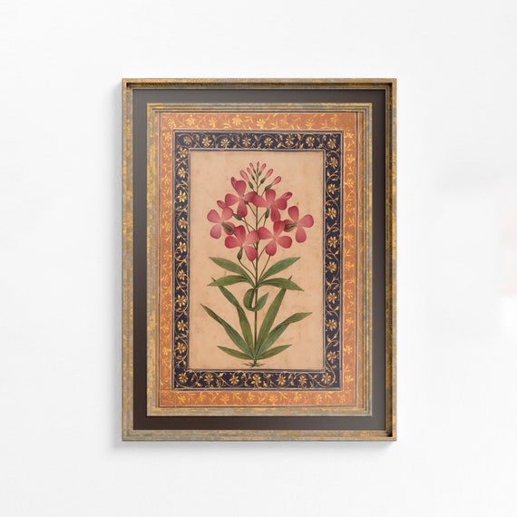 Vintage Geranium Floral Art Poster