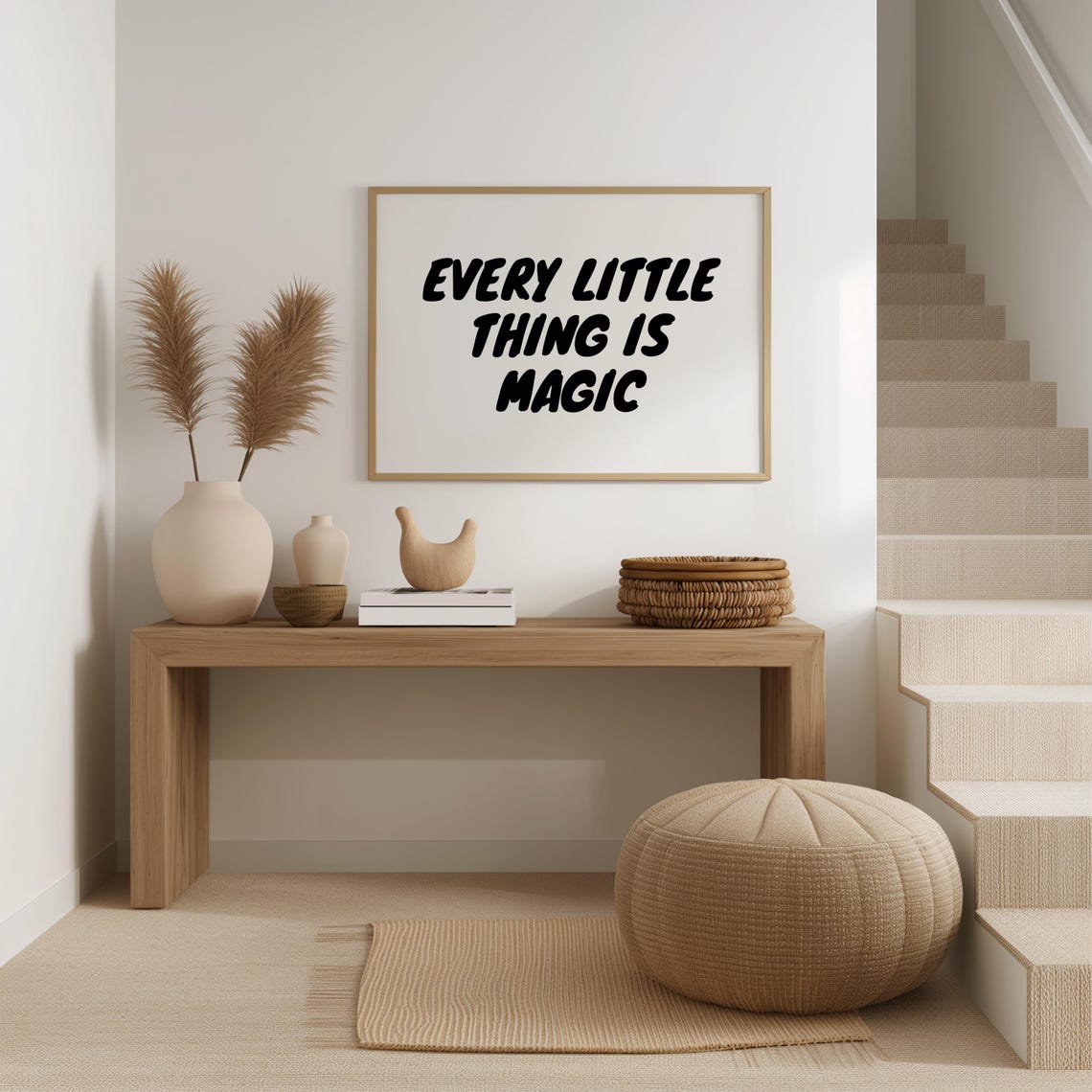 Every Little Thing Is Magic Black Bold Retro Lettering Poster - Image 3