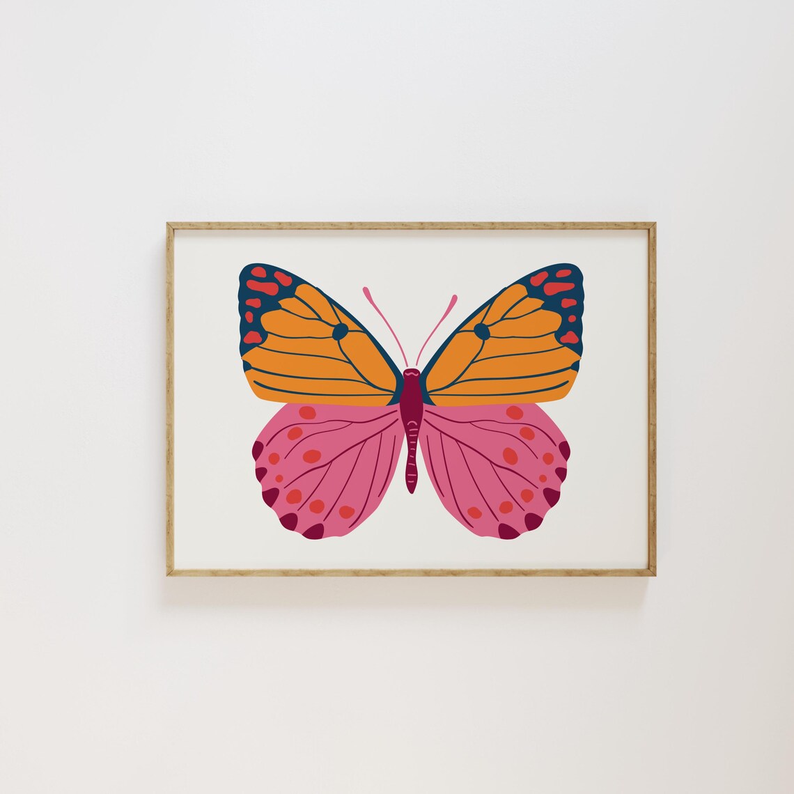 Butterfly Poster Print Preppy Room Decor Colorful Art Print Teen Girl Bedroom Decor Dorm Room Wall Art - Image 2