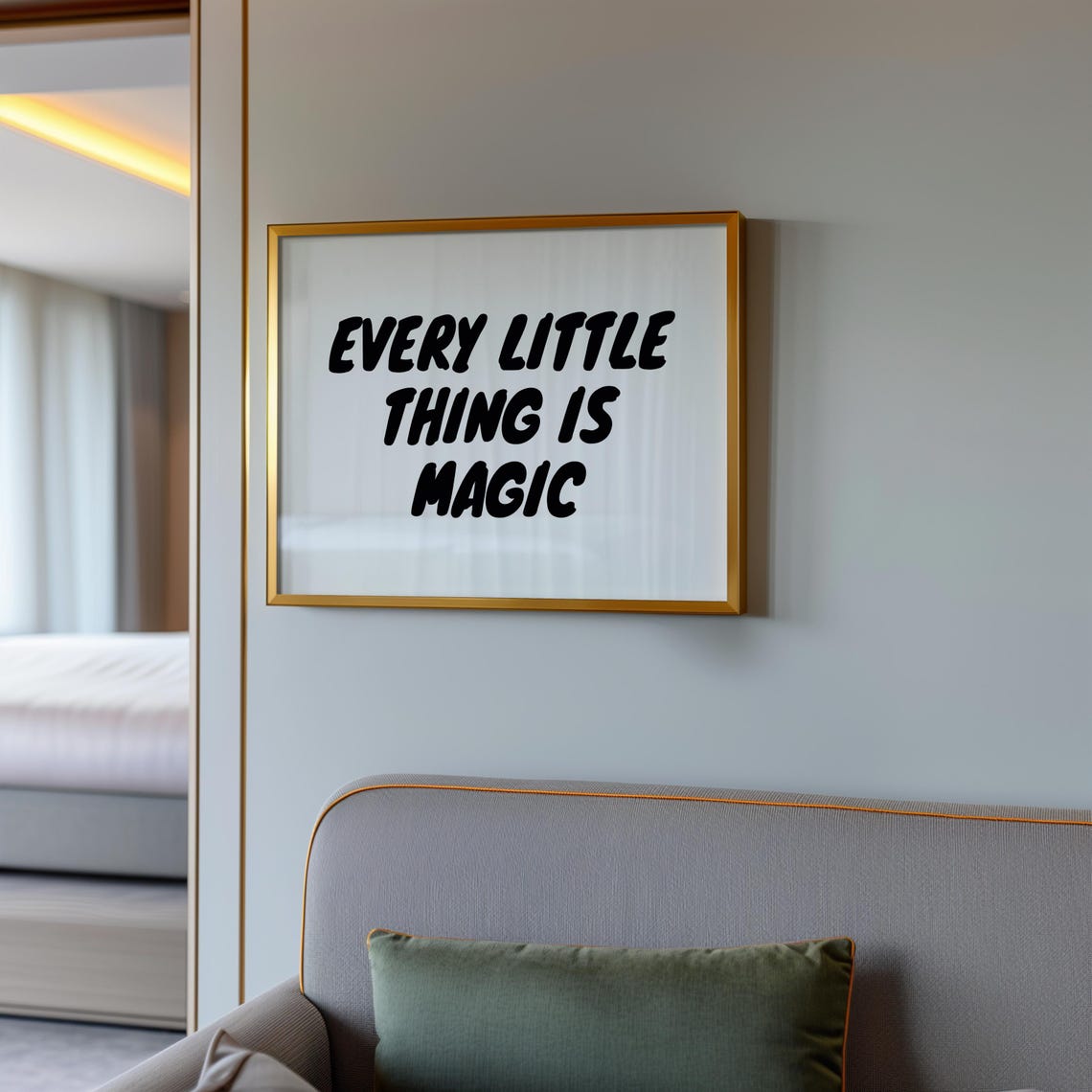 Every Little Thing Is Magic Black Bold Retro Lettering Poster