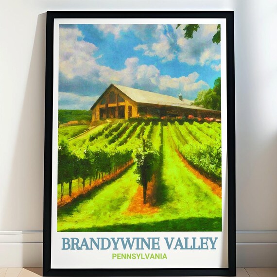 Brandywine Valley Pennsylvania Winery Countryside Green Hills Poster