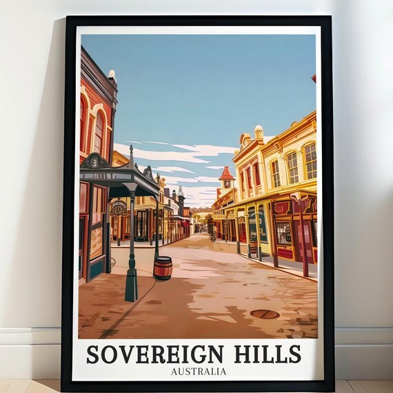 Sovereign Hill Art Print Golden Point Home Decor Victoria Art Victoria Framed Art