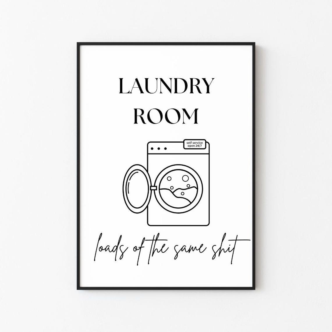 Laundry Room Loads Of The Same Funny Washer Dryer Art Poster