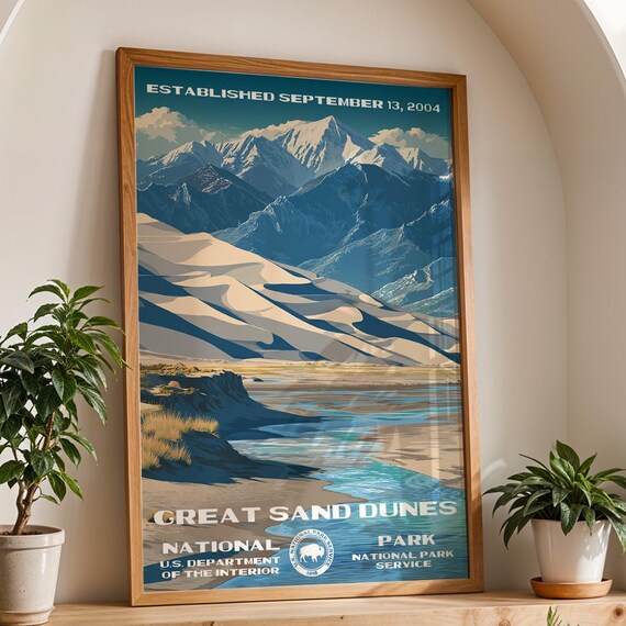 Great Sand Dunes National Park, Vintage Travel Poster