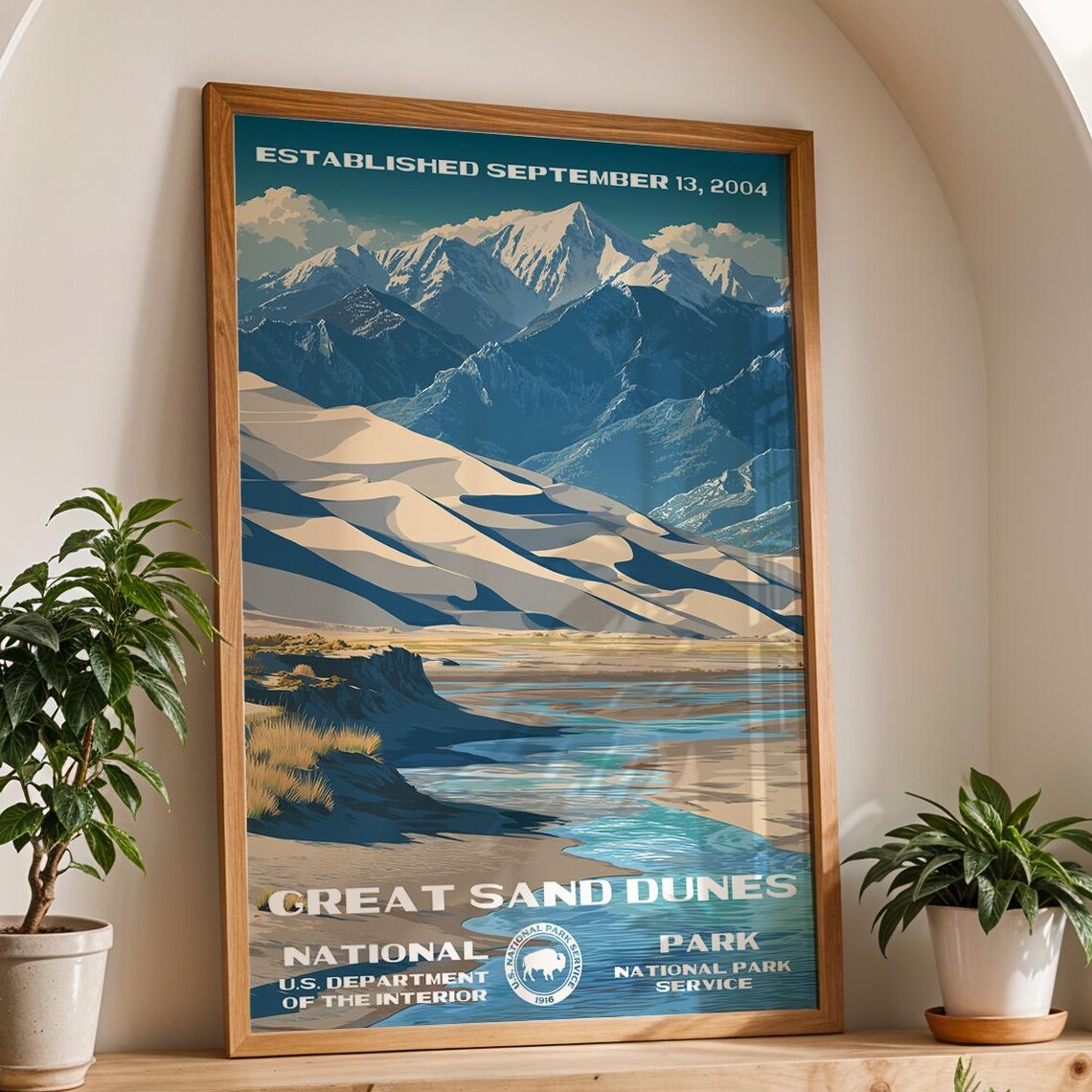 Great Sand Dunes National Park, Vintage Travel Poster