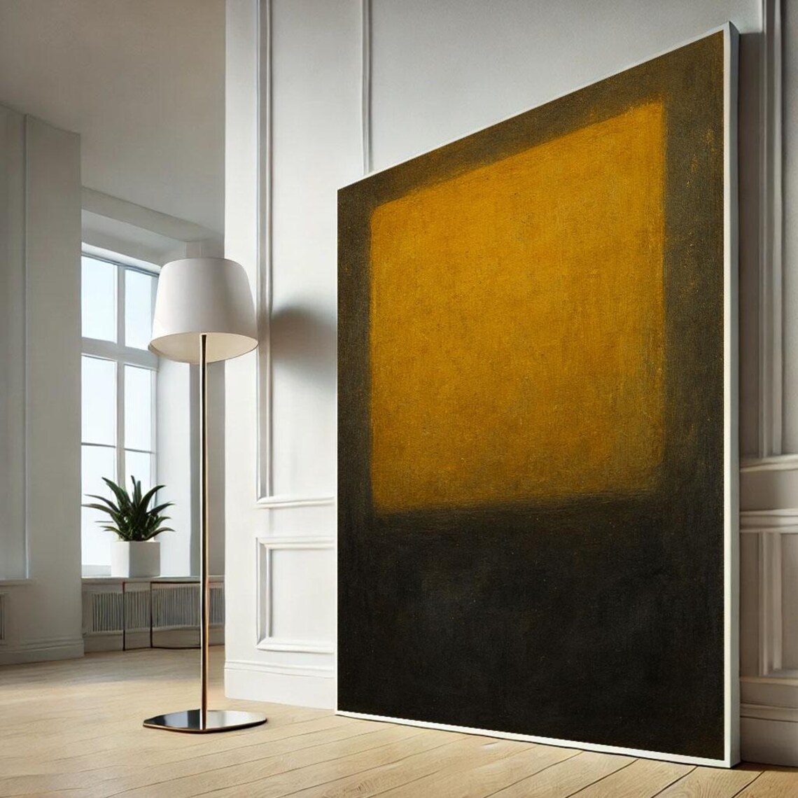 Mark Rothko Inspired Mustard Yellow Black Color Field Abstract Poster