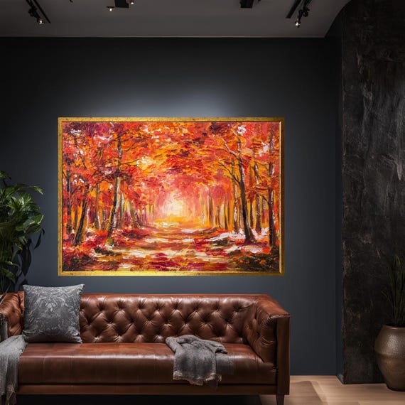 Forest Nature Landscape Tree Canvas Wall Art Modern Print Abstract Decor For Home