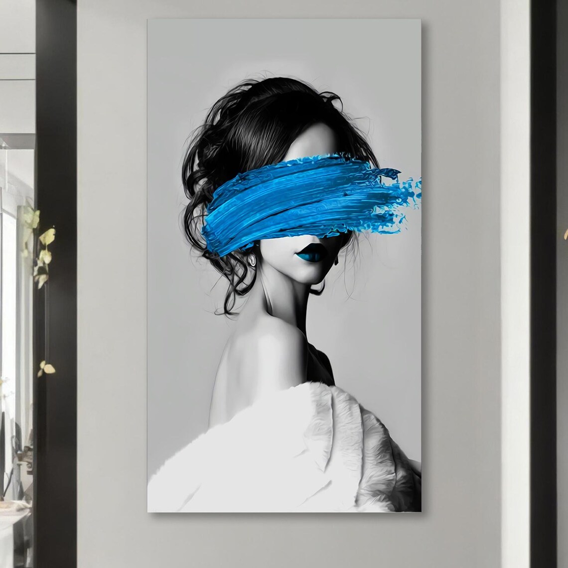 Abstract Monochrome Portrait, Modern Minimalist