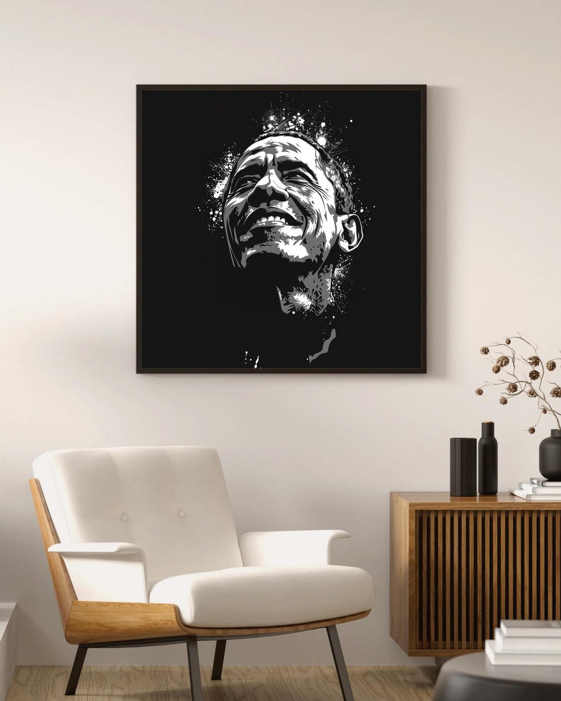 Barack Barack Obama Oil Painting Barack Obama Portrait Art Print Political Art Obama Print Inspirational Art Fashion - Image 2