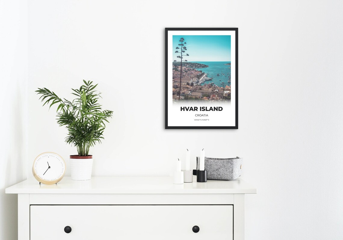 Croatia Travel Poster, Abstract Modern Wall Art - Image 2