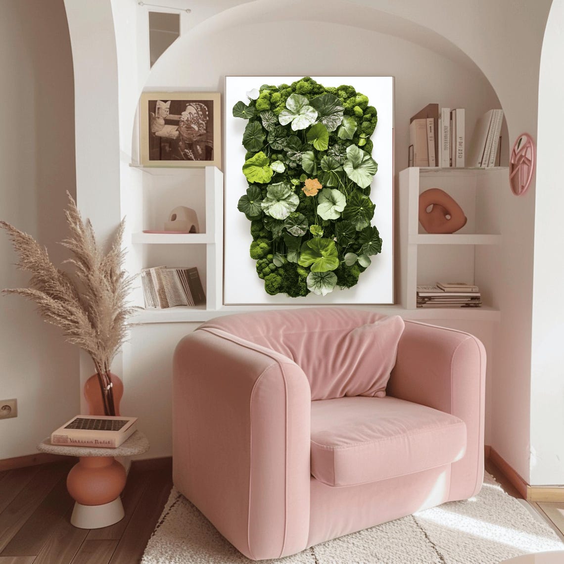 Leafy Green Lily Pads on a Moss Botanical Wall Hanging Poster - Image 3