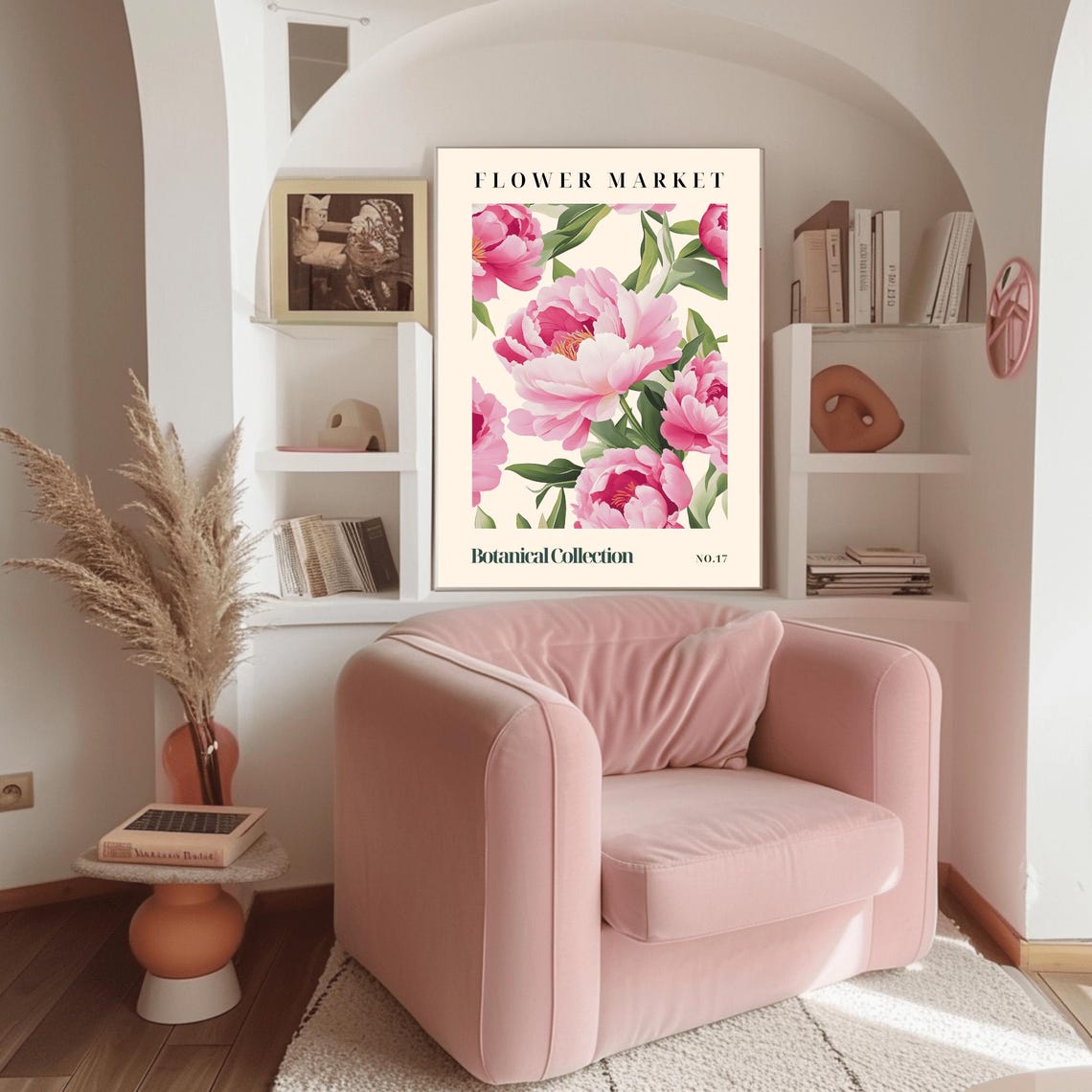 Flower Market Pink Peonies Botanical Collection No.17 Poster - Image 3