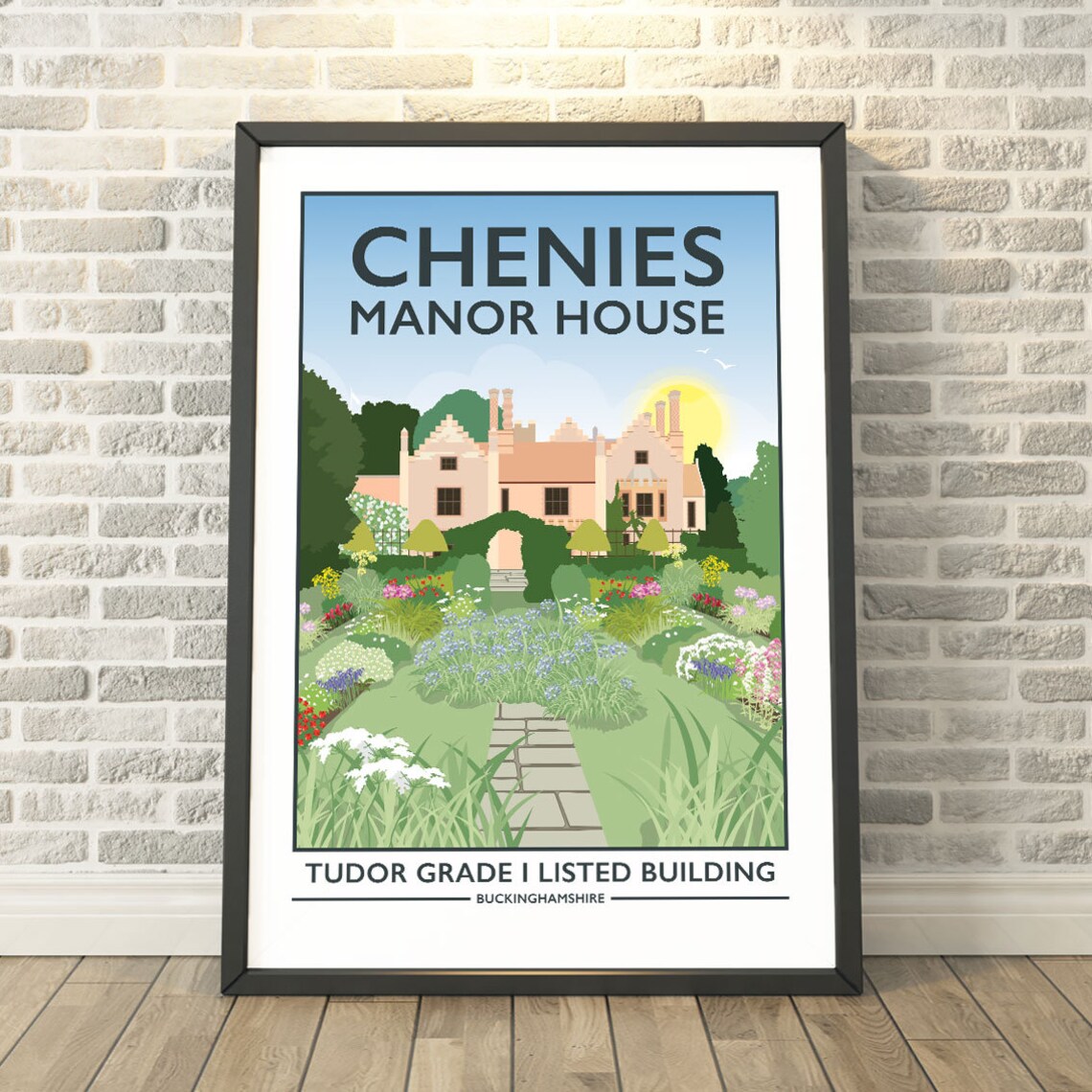 Chenies Manor House Buckinghamshire Travel Poster