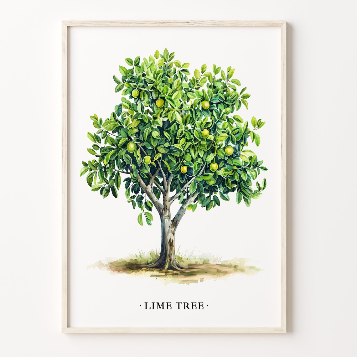 Lime Tree Botanical Art Print, Nature-Inspired Decor